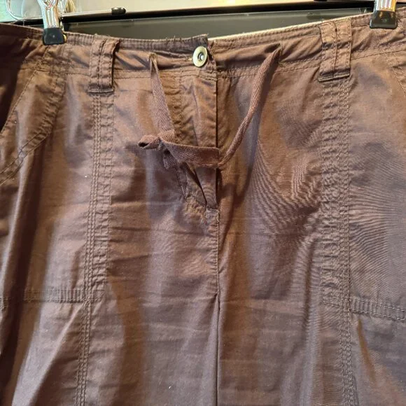 Style & Co Long Cargo Pants Brown Cotton 8P - Picture 3 of 8
